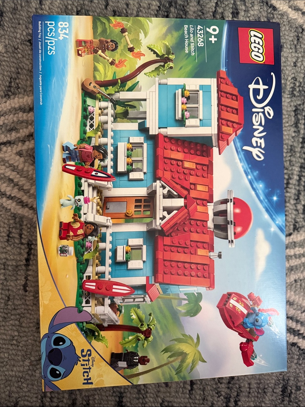 NEW Disney LEGO Stitch Beach House Playset - Blue & Red